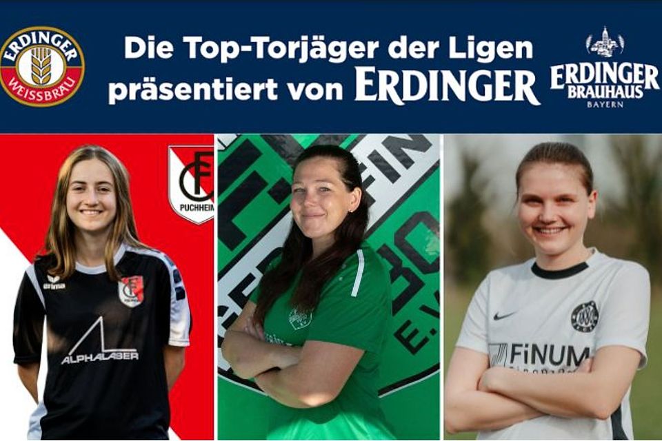 Ramona Acar (m.) führt die Torjägerinnenlist an, vor Alina Serter (l.) und Leonie Büssenschütt (r.)