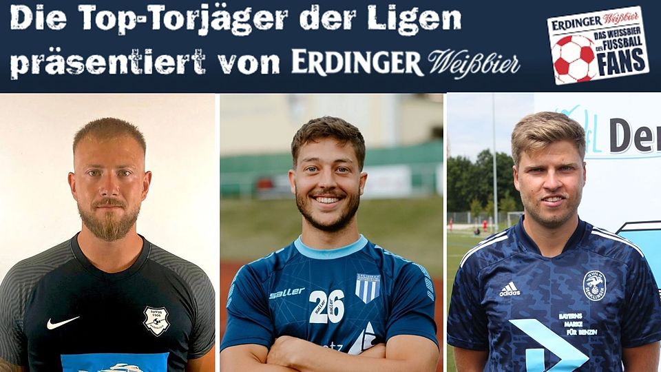 Müller (M.) gewann bereits in der Landesliga Südwest (19/21) die 15 Kästen ERDINGER. Diep (l.) und Ried (r.) könnten eine Wiederholung noch verhindern.