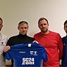 Von links nach rechts: FCVE-Beisitzer Max Müller, Alex Neulinger, Andreas Lehner und FCVE-Vorstand Kilian Heller
