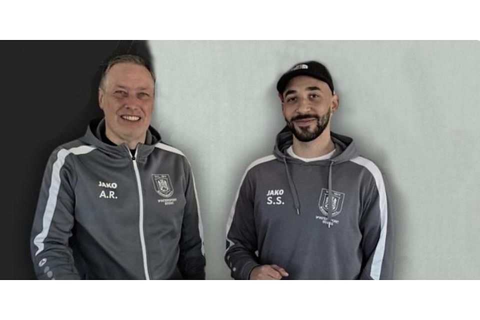 Das neue Trainerduo des VfL Biedenkopf II: Andreas Reitz (links) und Steven Simmons auch auf dem Platz sollen die Gruppenliga-Reserve zu neuer Blüte führen. © VfL Biedenkopf