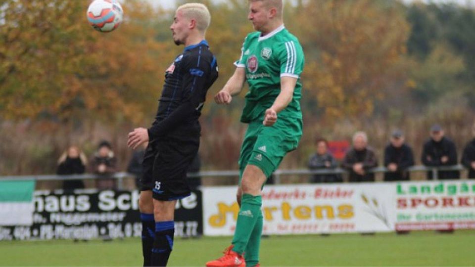 Legte den Grundstein: Aykut Soyak (l.) traf gegen Westfalia Rhynern vom Punkt zur 1:0-Führung. F: Heinemann