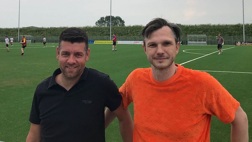 Marcel Blaschkowitz (l.) und Christian Koßmann trainieren den FC Viktoria Alpen.