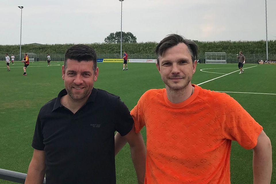 Marcel Blaschkowitz (l.) und Christian Koßmann trainieren den FC Viktoria Alpen.