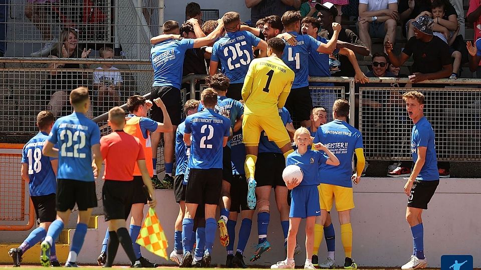 Unbändig der Trierer Jubel, als Ömer Yavuz kurz vor der Pause das 1:0 gelungen war.