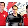 Der „Neue“ in der Mitte (von links): Zweiter Vorsitzender Stefan Geier, Trainer Tobias Fuchsluger und sportlicher Leiter Peter Reschnauer. 	F.: Hitzler