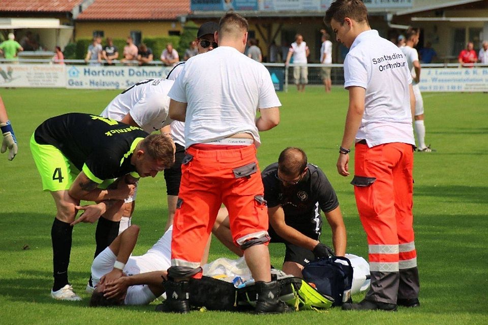Im Endspiel verletzte sich Eric Grüning schwer.