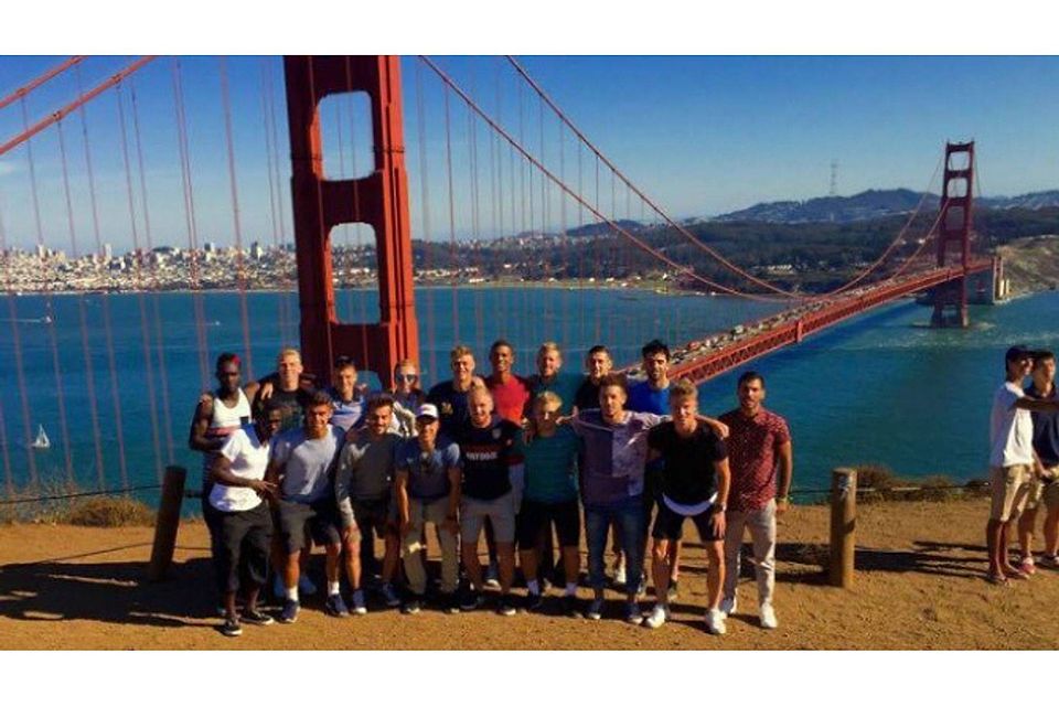 Mannschaftsfoto vor der Golden Gate Bridge F: privat/Jan Driessen