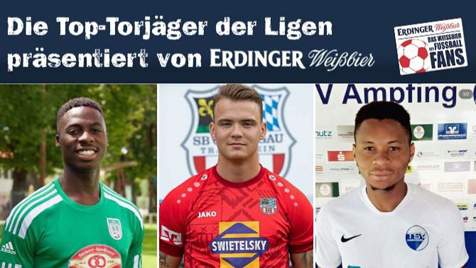 Julian Höllen (Mitte) führt unverändert die Torjäger der Landesliga Südost an.