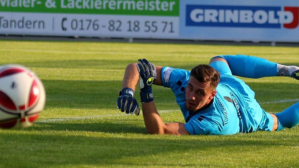 Bester Mann im Hinspiel: Türkgücü-Keeper Johann Hipper, einst in Diensten des FC Pipinsried.