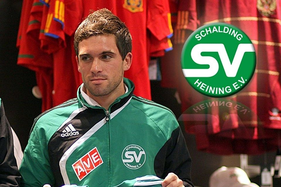 Florian Wallner vom SV Schalding-Heining Fotomontage: Michael Wagner