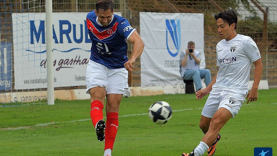 Christian Kuhn (l.) feierte gegen Heilbronn-Freiberg sein Regionalliga-Debüt.