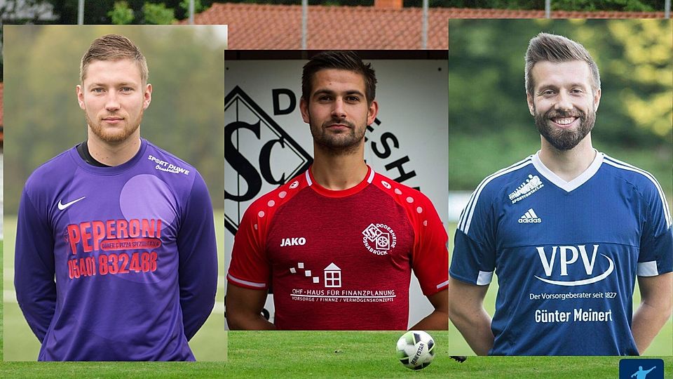 Niklas Kramer, Jens-Uwe Niemeyer und Niko Niermann (v.l.) verstärken den VfL Kloster Oesede.