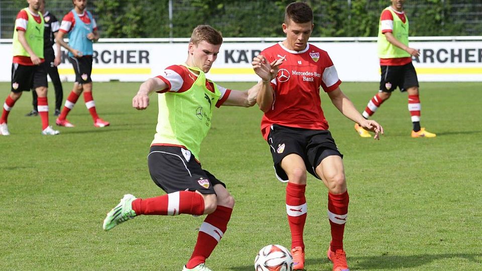 Timo Werner (li.) will heute mit der DFB U19 ins Habfinale der EM einziehen. Foto: Baumann