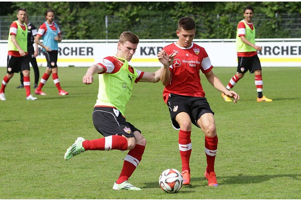 Timo Werner (li.) will heute mit der DFB U19 ins Habfinale der EM einziehen. Foto: Baumann