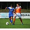 Die Damen der SpVgg Ebermannsdorf (in Orange) hatten am Samstag die Mannschaft des SV 08 Auerbach (Blau) zu Gast.
