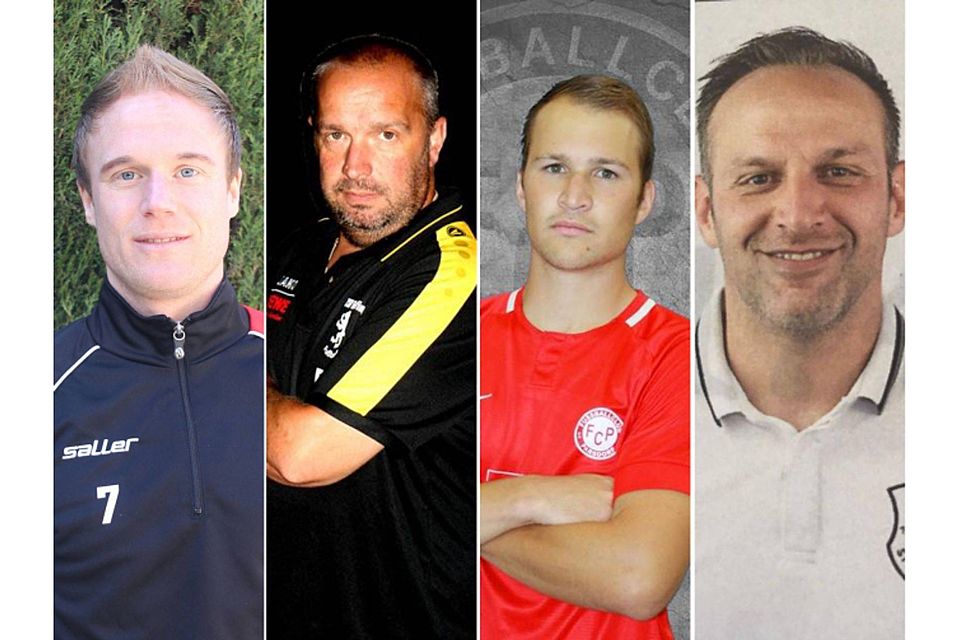Ebersberger Vereinsvertreter äußern sich zum Rest der Saison (von links nach rechts): Emanuel Lutz (TSV Oberpframmern), Jürgen Daser (TSV Grafing), Peter Rauch (FC Parsdorf), Murat Saglar (TSV Steinhöring). Verein