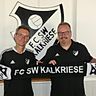 Arbeiten ab der kommenden Spielzeit zusammen: Neu-Trainer Frank Ulbricht (l.) und Fußballobmann Thomas Chisholm.(r.)