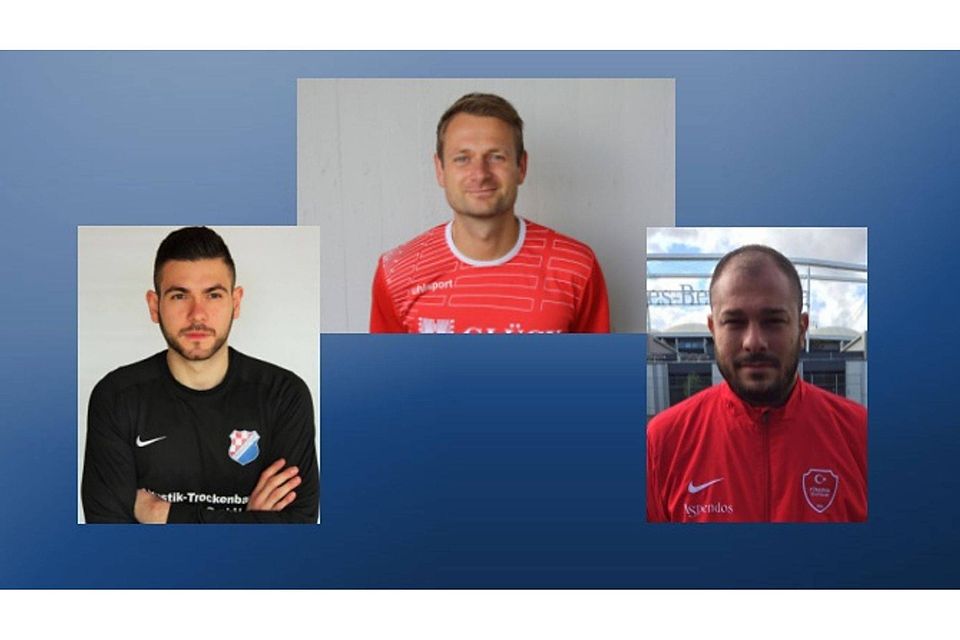 Mirko Perkovic (Croatia Stuttgart), Denis Antonov (TSVgg Plattenhardt) und Gianmario Strambace (ehemals Türkspor Stuttgart) haben keine Minute auf dem Platz verpasst. Foto: Collage FuPa Stuttgart