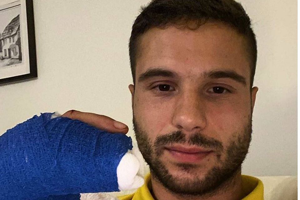 Am Sonntag verletzte sich Amar Cekic schwer an der Hand 