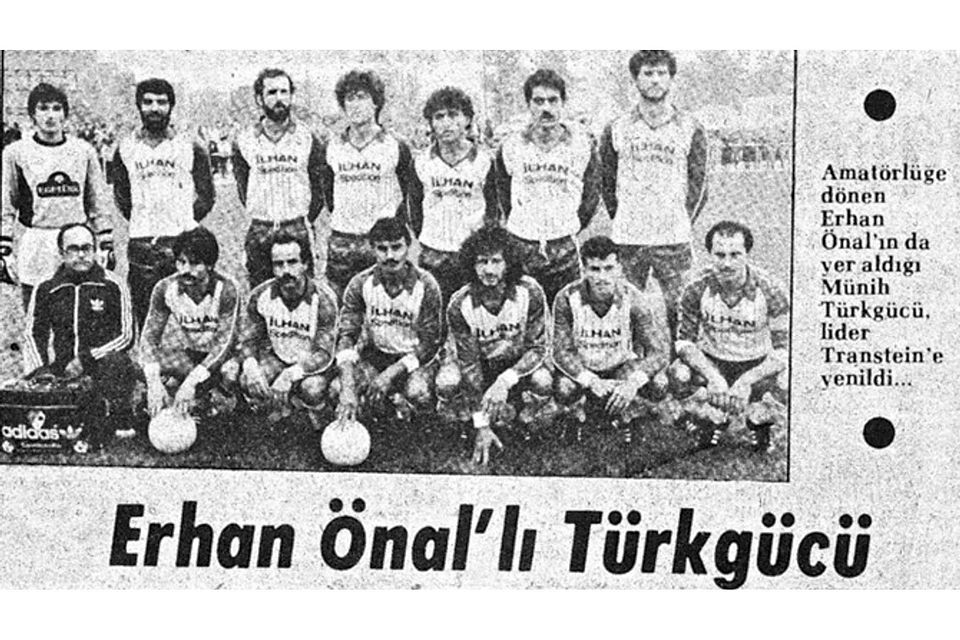 Ein Zeitungsbericht aus den 80er Jahren vom ersten Spiel von Erhan Önal im Dress des SV Türk Gücü München.