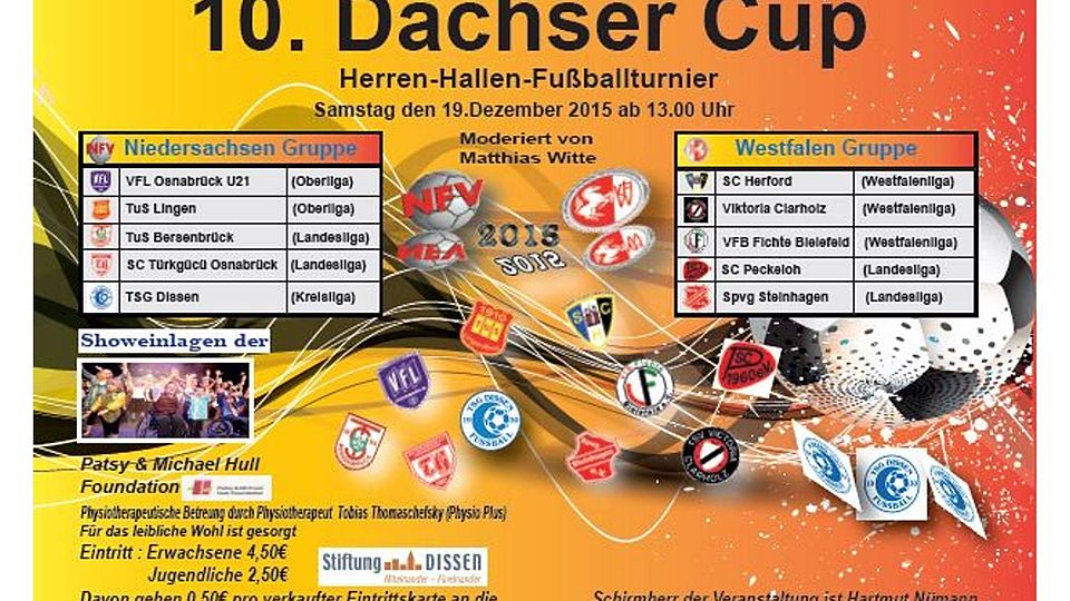 Am 19. Dezember gibt es wieder hochkarätigen Budenzauber in Dissen. F: Dachser-Cup