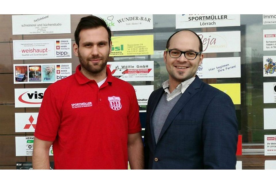Rückkehrer Witali Semenschuk (links) und der sportliche Leiter Martin Aßmuth | Foto: Verein