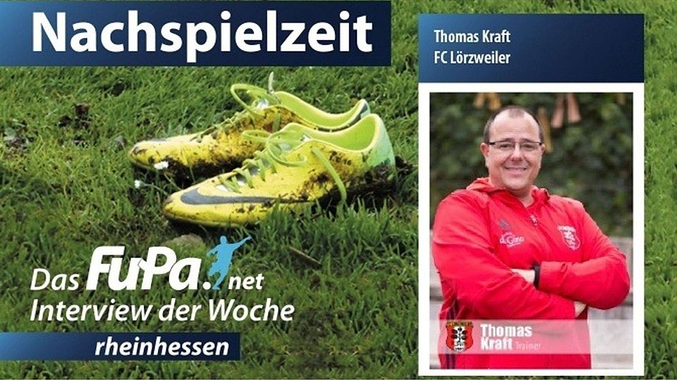 Thomas Kraft, Trainer des FC Lörzweiler im FuPa-Interview. F: Zimmermann