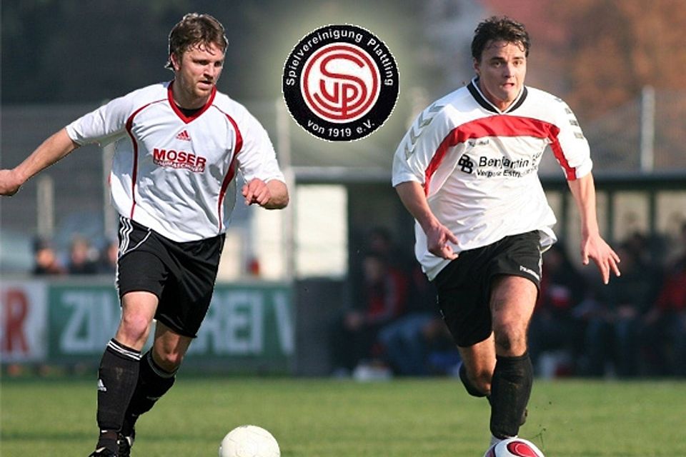 Andreas Bauer und Florian Fischer rechnen mit ihrem alten Verein SpVgg Plattling ab.  Montage: Wagner