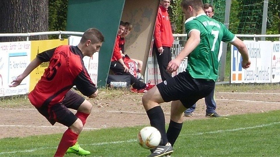 Eintracht Elster II (rot) tritt nicht zum Pokalfinale an. F: Krause