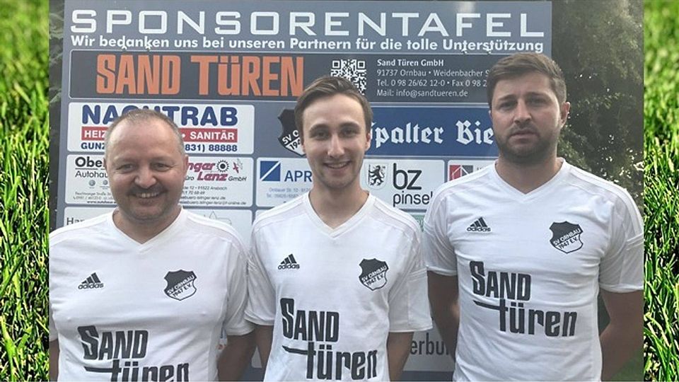 v.l.: Bernhard Roider (AL Fussball SVO) , Marco Meier und Simon Nachtrab (2. AL Fussball SVO)