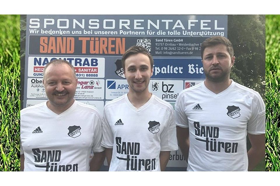 v.l.: Bernhard Roider (AL Fussball SVO) , Marco Meier und Simon Nachtrab (2. AL Fussball SVO)