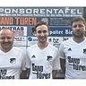 v.l.: Bernhard Roider (AL Fussball SVO) , Marco Meier und Simon Nachtrab (2. AL Fussball SVO)