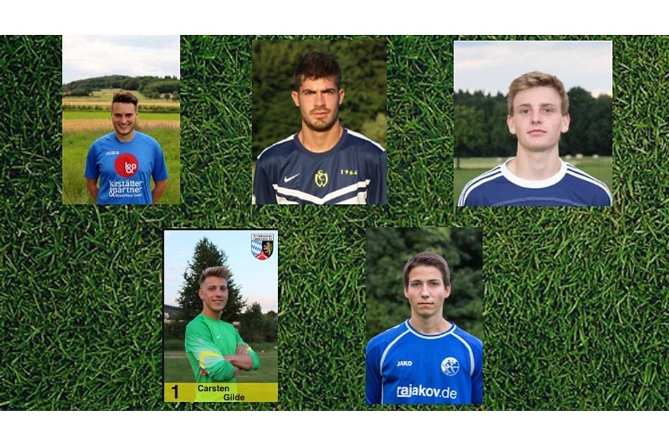 Die Dauerbrenner von links oben nach rechts unten: Luca Beisel, Daniel Schmitt, Niklas Teimel, Carsten Gilde, Tobias Löprich.