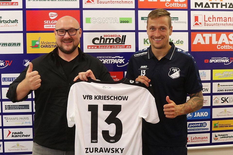 VfB-Manager Christof Lehmann und Martin Zurawsky.