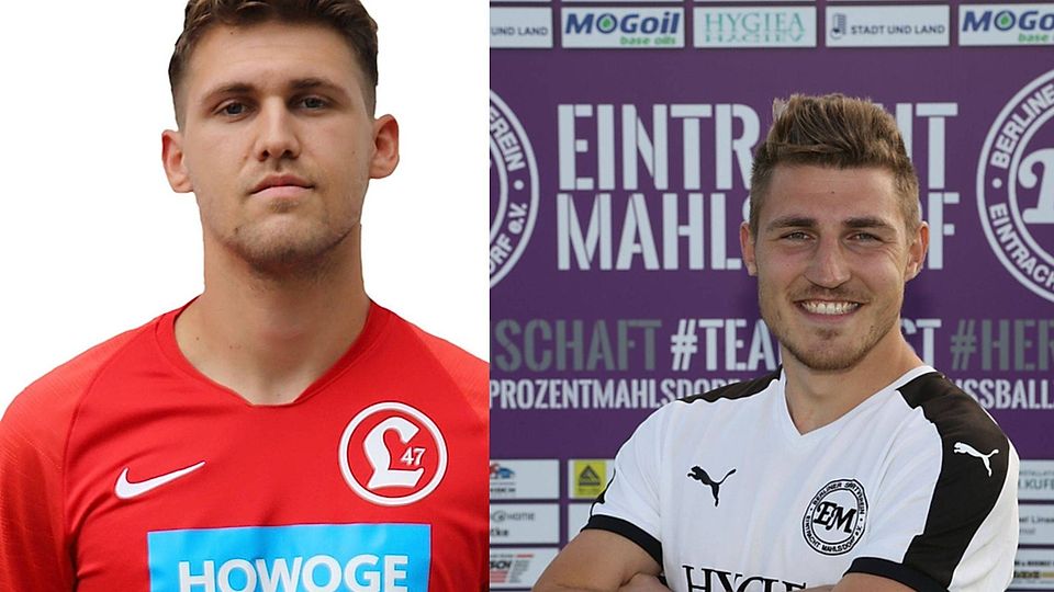Alexander Wuthe (li.) und Dominic Schöps (r.) schließen sich dem BSV Eintracht Mahlsdorf an.