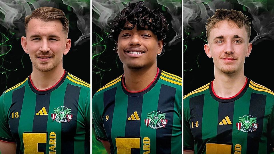 Neue Gesichter bei der DJK Ammerthal (von links): Jörn Hohe, Michel Silva Pereira und Dominik Boldogh.