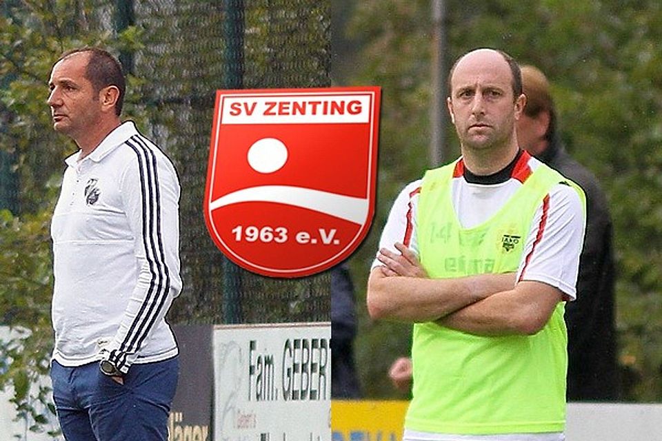Erwin Barth (li.) löst Klaus Habereder auf der Kommandobrücke des SV Zenting ab   Montage: Sebastian Tanzer