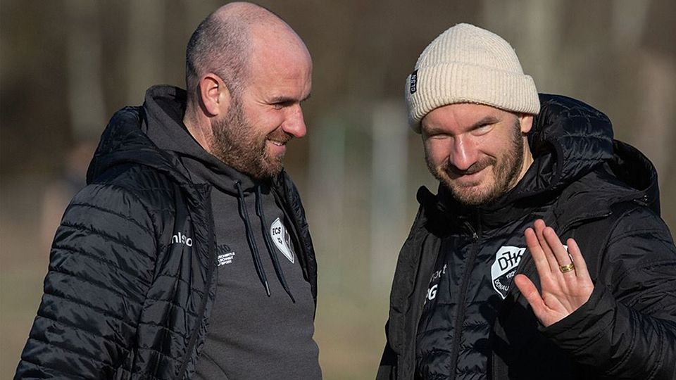 Fußballverrückte Vollbartträger: Michael (links) und Benjamin Gallmann | Foto: Wolfgang Scheu