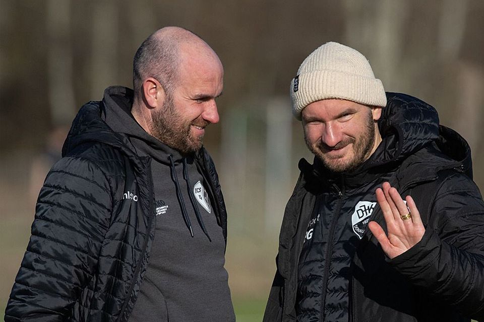 Fußballverrückte Vollbartträger: Michael (links) und Benjamin Gallmann | Foto: Wolfgang Scheu