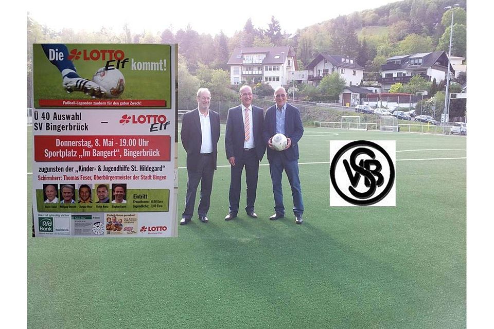 Der 8. Mai wird ein besonderer Tag in der 100-jährigen Geschichte des Sportverein Bingerbrück. Auf den Besuch der Lotto-Elf freuen sich Hermann Josef Ganser, Bernd Braun und Wolfgang Kleff (von links). (Bild: Imruck)