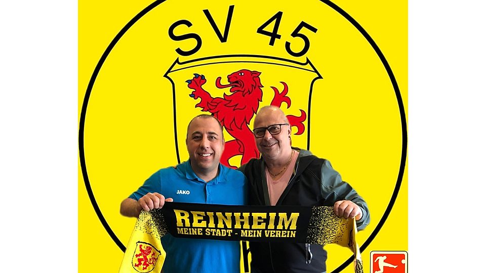 Roberto Forina (links) übernimmt ab kommender Saison die Rolle als Trainer des SV Reinheim.