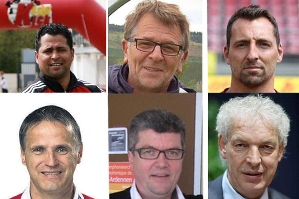 Volksfreund-Experten (von links oben nach rechts unten): Ratinho, Paul Linz, Daniel Ischdonat, Edgar Schmitt, Herbert Fandel, Klaus Toppmöller
