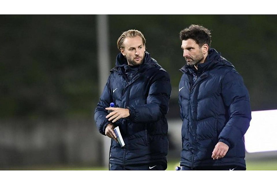 Co-Trainer Pascal Bieler (li.) und Chefcoach Adrian Alipour. Archvfoto: Dirk Freund