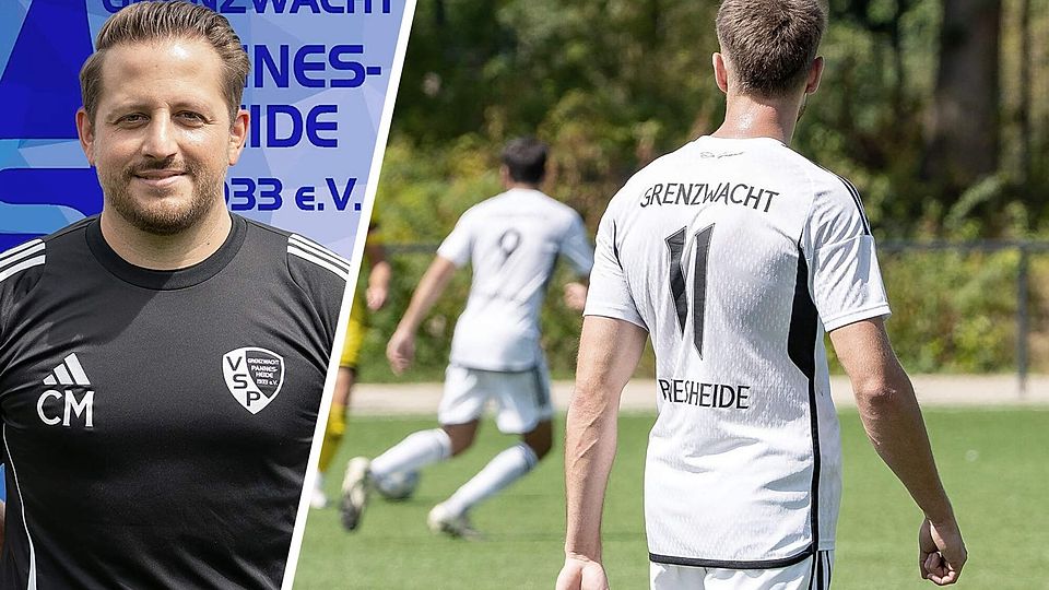 Reist mit seinem Team zum SV Eilendorf: Grenzwacht-Trainer Christian Mandelartz (l.).