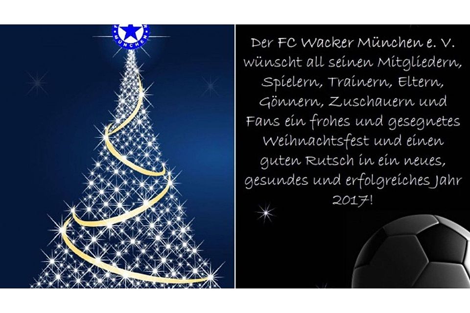 FC Wacker München wünscht frohe Weihnachten F: FCW
