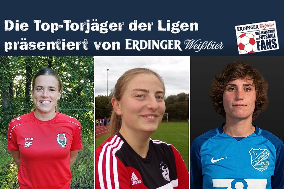 Sandra Funkenhauser, Jessica Antosch und Yvonne Holzner (v.l.n.r.) sind die besten Torschützen der Bezirksliga 01.