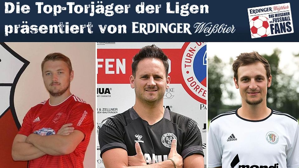 Gerhard Thalmaier (M.) steht mit 13 Toren an der Spitze der Torschützenlist in der BZL Ost.