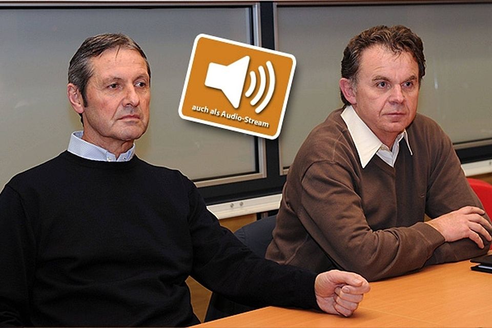 Fußballchef Bernhard Robl (li.) und Vorstand Franz Liebl beziehen Stellung. F: Deubert