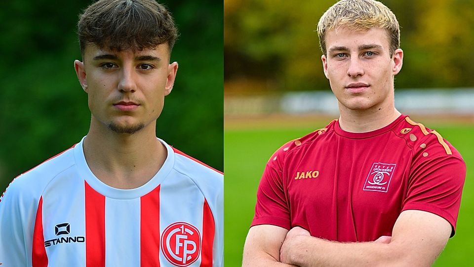 Nico van Beest (li.) ist zum FC Schalding gewechselt, Lorenz Stegmüller zum FC Teisbach
