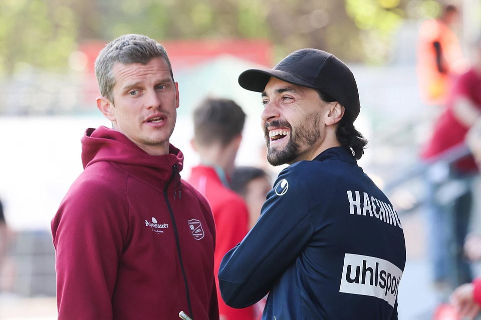 Hoffen auf eine gute Saison: Haching-Coach Sven Bender und Kapitän Markus Schwabl.